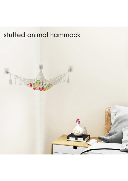 Boho Oyuncak Hamak Doldurulmuş Hayvan Depolama Ağı Teddy Bear Hamak Erkeklere Veya Kızlara En Iyi Tatil Veya Doğum Günü Hediyesini Verir (Yurt Dışından)