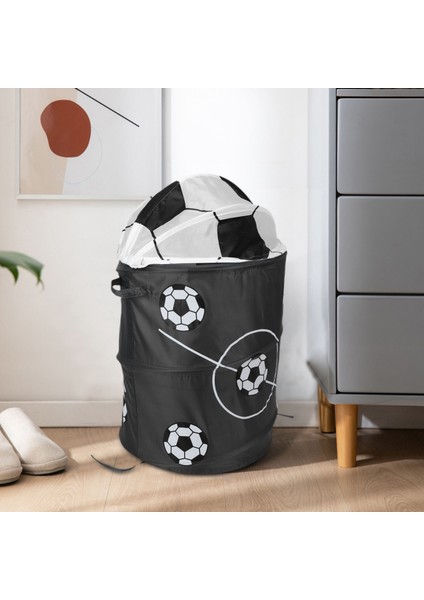 Futbol Modelleme Katlanabilir Çamaşır Sepeti Depolama Varil Depolama Varil Polyester Kumaş Oyuncak Mağazası (Yurt Dışından) fırsatları