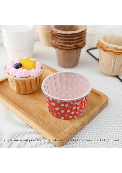 100X Kağıt Cupcake Liner Muffin Şeker Fındık Snack Yağlı Tatlı Pişirme Bardakları, 6x4.2cm (Yurt Dışından) fiyatları