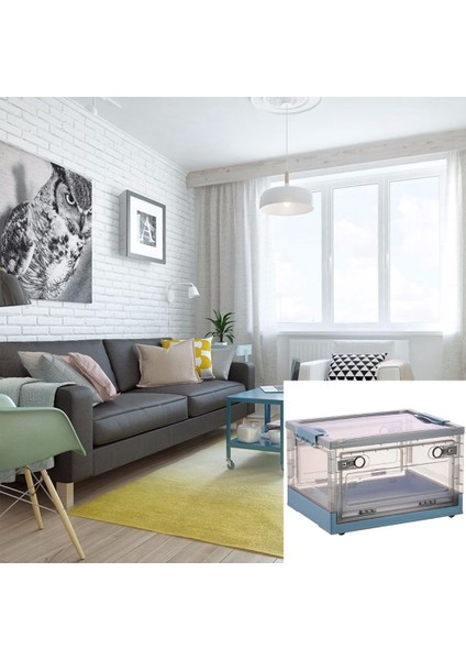 Çift Taraflı Kapılı Katlanır Saklama Kutuları, Kapaklı Şeffaf Saklama Kutuları, Tekerlekli Organizasyon Kutusu Beyaz (Yurt Dışından) fırsatları