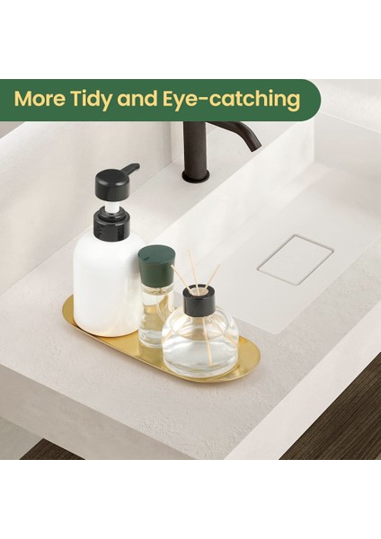 4pcs Paslanmaz Çelik Dekoratif Tepsi, Dresser Tezgahı Için Banyo Vanity Tepsisi, Sabunluklar Için Mutfak Lavabo Tepsisi (Yurt Dışından)