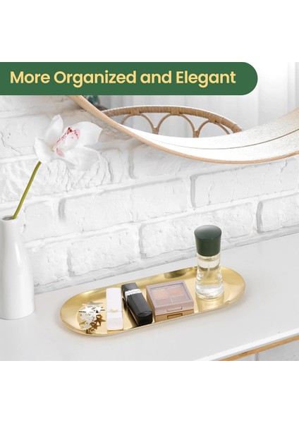 4pcs Paslanmaz Çelik Dekoratif Tepsi, Dresser Tezgahı Için Banyo Vanity Tepsisi, Sabunluklar Için Mutfak Lavabo Tepsisi (Yurt Dışından)