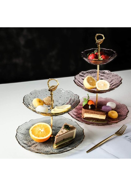 Cupcake Standı Kolu, 3 Katmanlı Vintage Kek Servis Tepsisi Standı Kolu Plaka Donanım Montaj Tutucu Parti Gümüş (Yurt Dışından) indirimleri