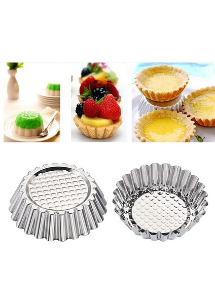 18 Adet Yumurtalı Tart 3.74 Inç, 10 Inç Çırpma Teli ile Cupcake Kek Fincan Kalıbı, Sağlam ve Yeniden Kullanılabilir Mini Pasta Tavası Muffin (Yurt Dışından)