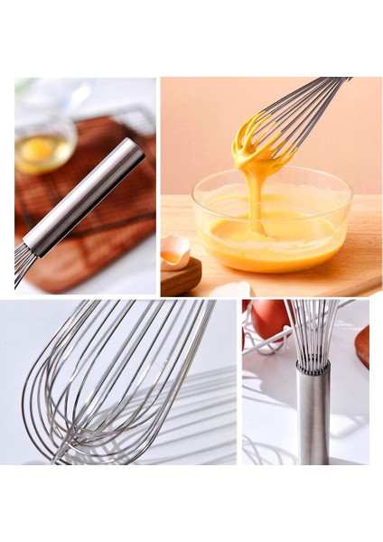 18 Adet Yumurtalı Tart 3.74 Inç, 10 Inç Çırpma Teli ile Cupcake Kek Fincan Kalıbı, Sağlam ve Yeniden Kullanılabilir Mini Pasta Tavası Muffin (Yurt Dışından)