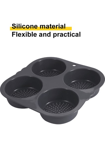 Hamburger Bakeware Gıda Sınıfı Silikon Silikon Hamburger Kalıp Ev Yapımı Hamburger Bakeware Bulaşık Makinesinde Temizlenebilir (Yurt Dışından)