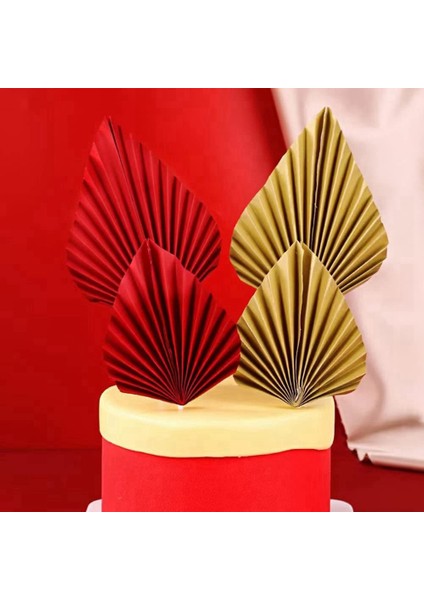 12 Adet Kağıt Palmiye Yaprakları Doğum Günü Pastası Toppers Fan Söğüt Yaprakları Kek Dekorasyon Bırakın Dıy Kek Ekleme Süslemeleri L (Yurt Dışından)