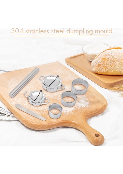 Köfte Makinesi, 7 Paket Paslanmaz Çelik Kolay Pasta Mantı Empanadas Basın Kalıp, Pierogi Kesici Sarmalayıcılar Pasta Yapma Araçları (Yurt Dışından) modelleri