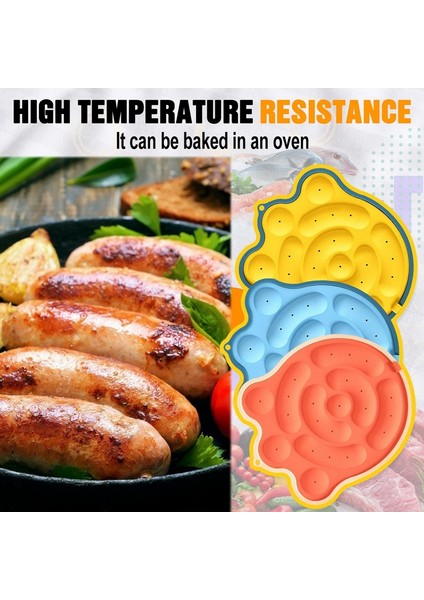 Sosis Makinesi Silikon Kalıp Diy Hot Dog El Yapımı Jambon Pişirme Formu Mutfak Yapımı Yapışmaz Sosis Kalıp-Sarı (Yurt Dışından) fırsatları