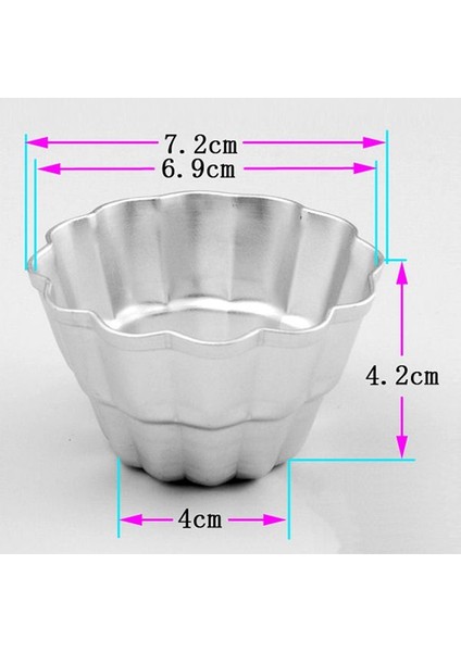 Mini Muffin Fincan Jöle Puding Fincan Mousse Kek Kalıbı Pişirme Kalıbı Üç Küçük Kek Kalıbı (Yurt Dışından)