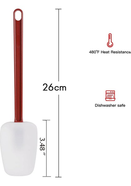 3'lü Paket Spatula Silikon Isıya Dayanıklı, Spatula Silikon, Kauçuk Kazıyıcı Spatula 10 Inç, Mutfak Kullanımı B (Yurt Dışından)