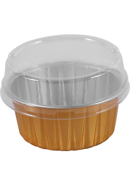 100 Adet Tek Kullanımlık Alüminyum Folyo Pişirme Bardakları Creme Brulee Tatlı Oval Şekil Cupcake Kapaklı Bardaklar Kek Yumurta Araçları (Yurt Dışından)