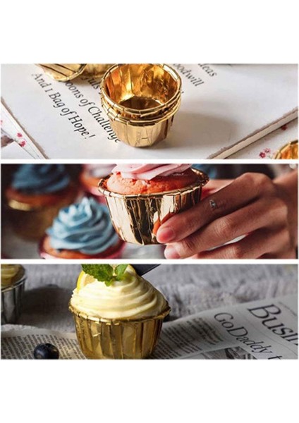 Folyo Cupcake Bardaklar Cupcake Gömlekleri Cupcake Ramekin Tutucu Cupcake Sarmalayıcılar Pişirme Için Puding Bardaklar Folyo Pişirme Bardaklar C (Yurt Dışından)