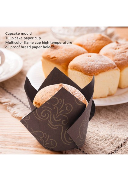 Cupcake, 200 Parça Lale Pişirme Bardak Muffin Bardak Cupcake Gömlekleri Doğum Günü Duş Partisi Için Muffin Kutuları (Yurt Dışından)