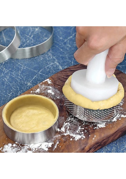 9'lu Paket Yuvarlak Tart Halkası, Mus Halkaları, Paslanmaz Çelik Isıya Dayanıklı Delikli Mus Halkaları, Metal Yuvarlak Halka Kalıbı (Yurt Dışından) modelleri