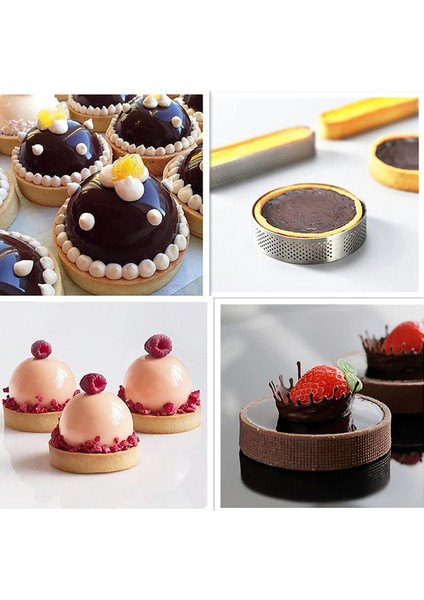 9'lu Paket Yuvarlak Tart Halkası, Mus Halkaları, Paslanmaz Çelik Isıya Dayanıklı Delikli Mus Halkaları, Metal Yuvarlak Halka Kalıbı (Yurt Dışından) fırsatları