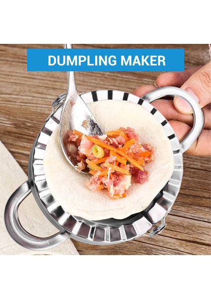 4 Adet Köfte Yapımcısı, 2 Boyutlu Dumpling Skin Maker ve 2 Boyutlu Börek, Hamur Pres Kesici Börek Yapımcısı (Yurt Dışından)