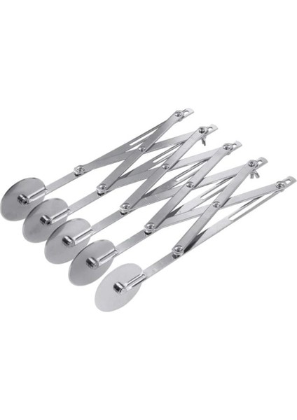 5 Tekerlekli Pasta Kesici Pizza Kesici Çok Tekerlekli Hamur Kesiciler Genişletilebilir Pizza Dilimleme Pişirme Kesici Rulo Pasta Bıçağı (Yurt Dışından)