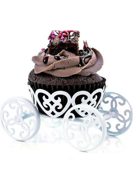 2'li Paket Tekli Prenses Arabası Cupcake Standı Tutucu Ekran (Yurt Dışından)