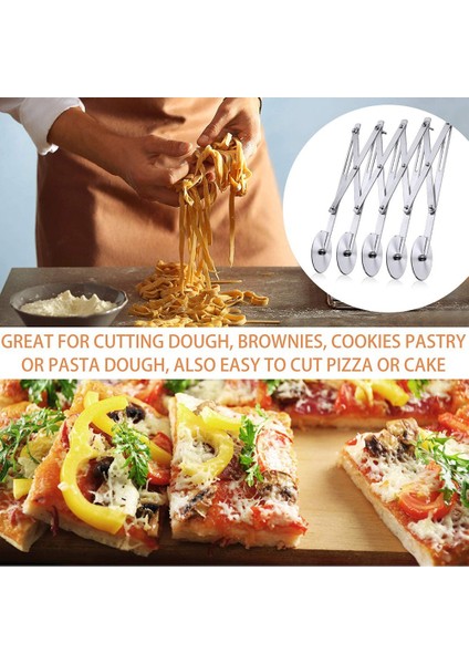 5 Tekerlekli Pasta Kesici Pizza Kesici Çok Tekerlekli Hamur Kesiciler Genişletilebilir Pizza Dilimleme Pişirme Kesici Rulo Pasta Bıçağı (Yurt Dışından) modelleri