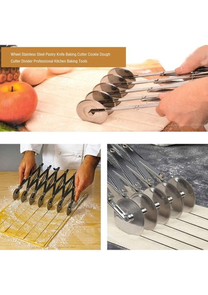 5 Tekerlekli Pasta Kesici Pizza Kesici Çok Tekerlekli Hamur Kesiciler Genişletilebilir Pizza Dilimleme Pişirme Kesici Rulo Pasta Bıçağı (Yurt Dışından) indirimleri