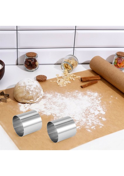 15 Adet Paslanmaz Çelik Mousse Yüzükler Yuvarlak Bisküvi Kesici Kek Kalıbı Mutfak Pişirme Pasta Aracı Tart, Fondan, Vb (Yurt Dışından)
