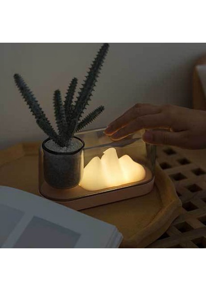 Iskandinav Basit LED Gece Lambası USB Şarj Göz Koruması Saksı Işıkları Oturma Odası Yatak Odası Başucu Masa Lambası Pembe (Yurt Dışından) indirimleri