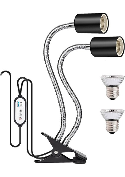 Sürüngen Isı Lambası, Kelepçeli Çift Kafalı Isı Lambası, Kaplumbağa Için Döngü Zamanlayıcılı Sürüngen Işığı, Sakallı Ejderha Ab Fişi (Yurt Dışından) fiyatları