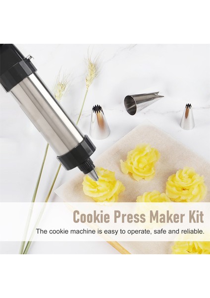 Çerez Presi Yapımcısı Seti Kurabiye Kalıbı Yapma Basın Kek Kalıbı Bisküvi Presi Makinesi Makinesi Tatlı Dekorasyon Aracı (Yurt Dışından)