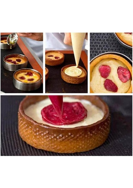 15 Paket Paslanmaz Çelik Tart Halkası, Isıya Dayanıklı Delikli Kek Mus Halkası, Yuvarlak Halka Pişirme Araçları (Yurt Dışından) modelleri