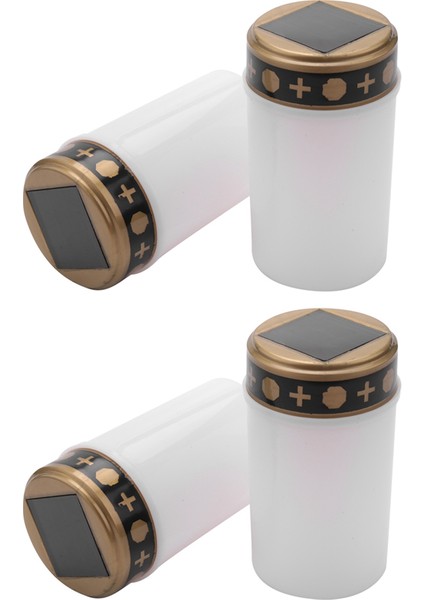 Mezarlık Mezar Güneş Işıkları Için Beyaz Mezar Mum Aydınlatma LED Mezar Işık 4 Adet (Yurt Dışından) fırsatları