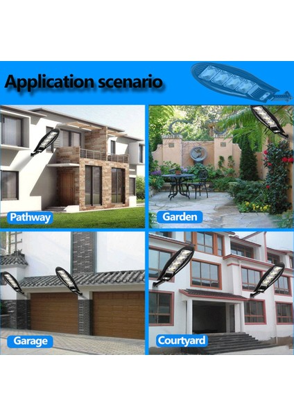 Yükseltilmiş 168LED Güneş Enerjili Sokak Lambası Açık Su Geçirmez LED Bahçe Duvarı Için Ayarlanabilir Açı Solar Lamba Dahili 3000 Mah (Yurt Dışından) modelleri