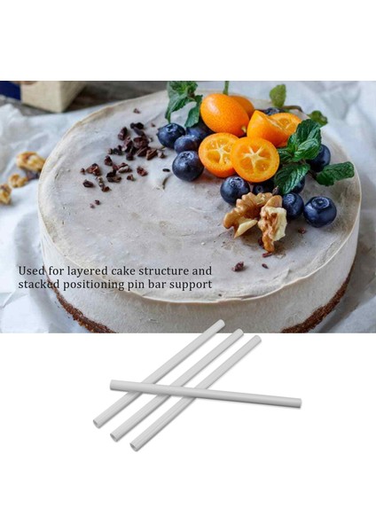 Katmanlı Kek Yapımı ve Istifleme Için Beyaz Kek Dübel Çubukları Destekleyici Kek Yuvarlak Dübeller Payet 9.5 Inç 22 Adet (Yurt Dışından)