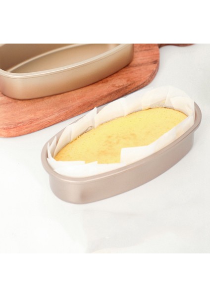 3 Parça Yapışmaz Oval Şekil Kek Tava Cheesecake Somun Ekmek Kalıp Fırın Tepsisi Fırın ve Pişirme Için (Yurt Dışından)