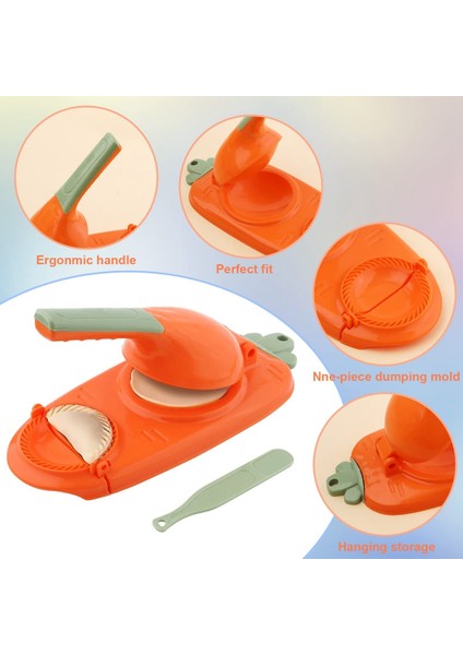 Dumpling Maker 2'si 1 Arada, Taşınabilir Manuel Dumpling Maker Çok Işlevli Dıy Manuel Dumpling Pres Seti Yeşil (Yurt Dışından)