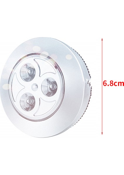 5 Paket LED -Powered Kablosuz Gece Musluk Basın Lambası Koridor Mutfak Yatak Odası Banyo Dolapları Dolapları Için Stick-On Push Güvenli Işıklar, Gümüş (Yurt Dışından) fiyatları