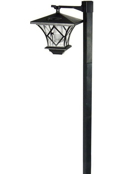 1.5m LED Güneş Enerjili Geleneksel Bahçe Lambası Direği Elektrik Direği Fener Işığı Dekoru (Yurt Dışından)