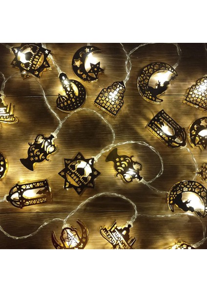 Ramazan Mübarek Peri Dize Işıklar 10 Feet 20 Altın Eid Ramazan Süslemeleri Islam Eid Festivali Peri Işıkları (Yurt Dışından) modelleri