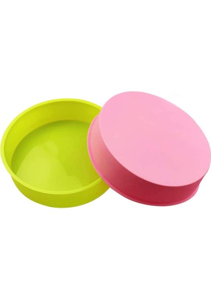 2 Adet Silikon Kek, 8 Inç Yuvarlak Kek Tenekeleri, Yapışmaz Pişirme, Çikolata / Ekmek Için Bakeware (Yurt Dışından)