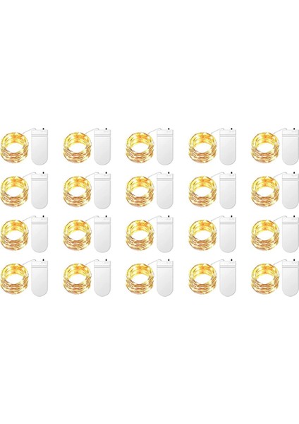 20PACK Peri Işıklar Kumandalı 3.3ft 20LED Mini Işıklar Mason Kavanozları Için Yıldızlı Işıklar Noel, Sıcak Beyaz (Yurt Dışından)