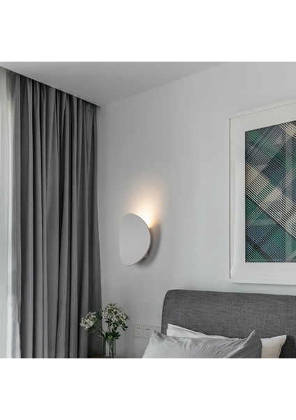 Duvar Lambası Modern Yuvarlak Basit Yatak Odası Başucu Lambası Iskandinav Kişilik Oturma Odası Koridor Koridor (Beyaz) (Yurt Dışından) indirimleri