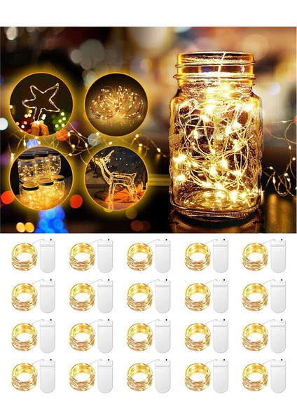 20PACK Peri Işıklar Kumandalı 3.3ft 20LED Mini Işıklar Mason Kavanozları Için Yıldızlı Işıklar Noel, Sıcak Beyaz (Yurt Dışından) fiyatları
