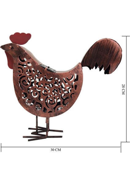Güneş Metal Kaydırma Horoz Bahçe Heykel, 3 D Horoz Heykeli Fener Işıkları Masa Açık Güneş Işığı Sanat Dekoru (Yurt Dışından) fiyatları
