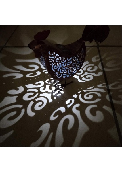 Güneş Metal Kaydırma Horoz Bahçe Heykel, 3 D Horoz Heykeli Fener Işıkları Masa Açık Güneş Işığı Sanat Dekoru (Yurt Dışından) indirimleri