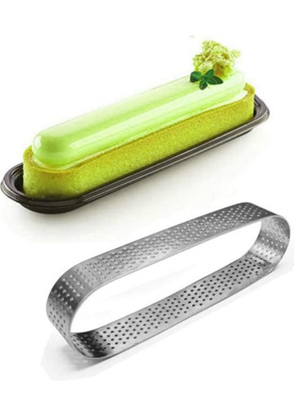 8 Adet Oval Fransız Tatlı Mousse Meyveli Turta Tart Yüzük Kiş Kek Kalıbı (Yurt Dışından)