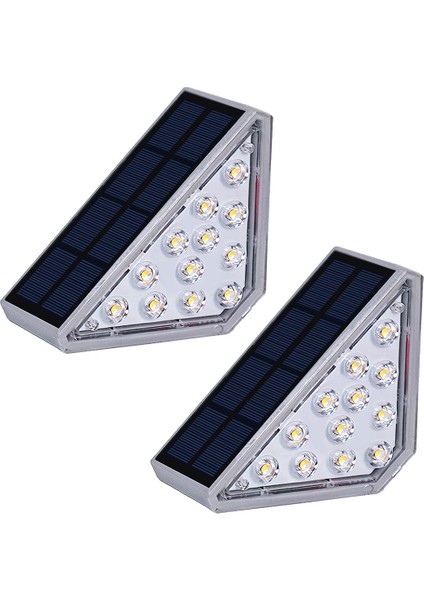 LED Güneş Enerjili Merdiven Işık Su Geçirmez Güneş Peyzaj Işık Açık Avlu Duvar Lambası Için Sıcak Işık Sabit Işık 2 Adet (Yurt Dışından)