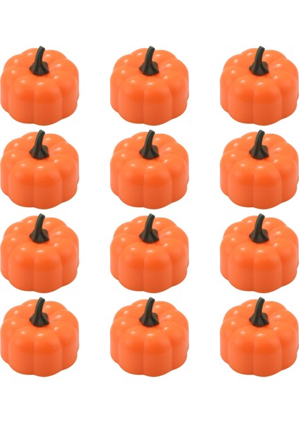 12 Takım Cadılar Bayramı Dekorasyon Parti Atmosferi Düzeni LED Elektronik Mum Işığı Simülasyon Aydınlık Kabak Fener, A (Yurt Dışından)