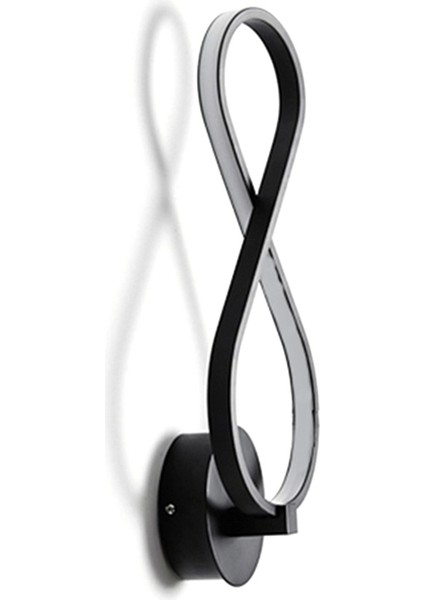 Led8 Kelime Siyah Duvar Lambası Iskandinav Yatak Odası Başucu Lambası Oturma Odası Yemek Odası Arka Plan Duvar Lambası (Yurt Dışından)