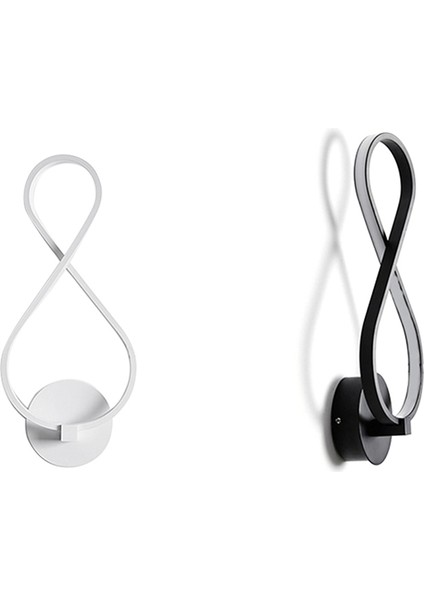 Led8 Kelime Siyah Duvar Lambası Iskandinav Yatak Odası Başucu Lambası Oturma Odası Yemek Odası Arka Plan Duvar Lambası (Yurt Dışından) fiyatları