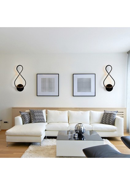 Led8 Kelime Siyah Duvar Lambası Iskandinav Yatak Odası Başucu Lambası Oturma Odası Yemek Odası Arka Plan Duvar Lambası (Yurt Dışından) fırsatları